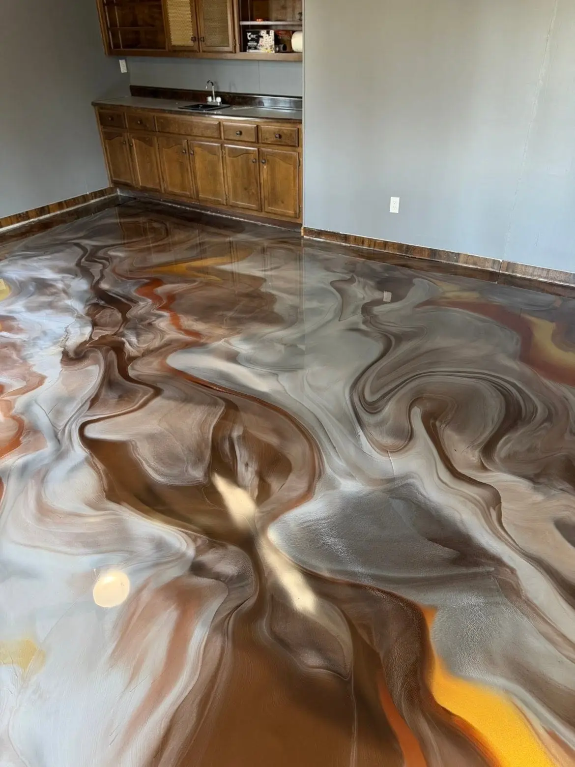 Star Spangled Epoxy metallic epoxy project