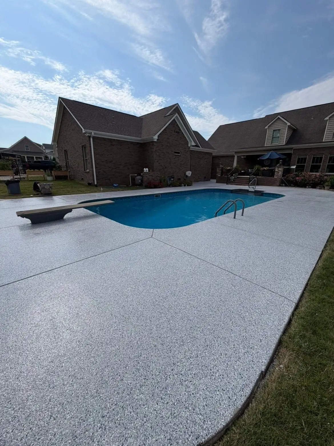 Star Spangled Epoxy flake flooring project