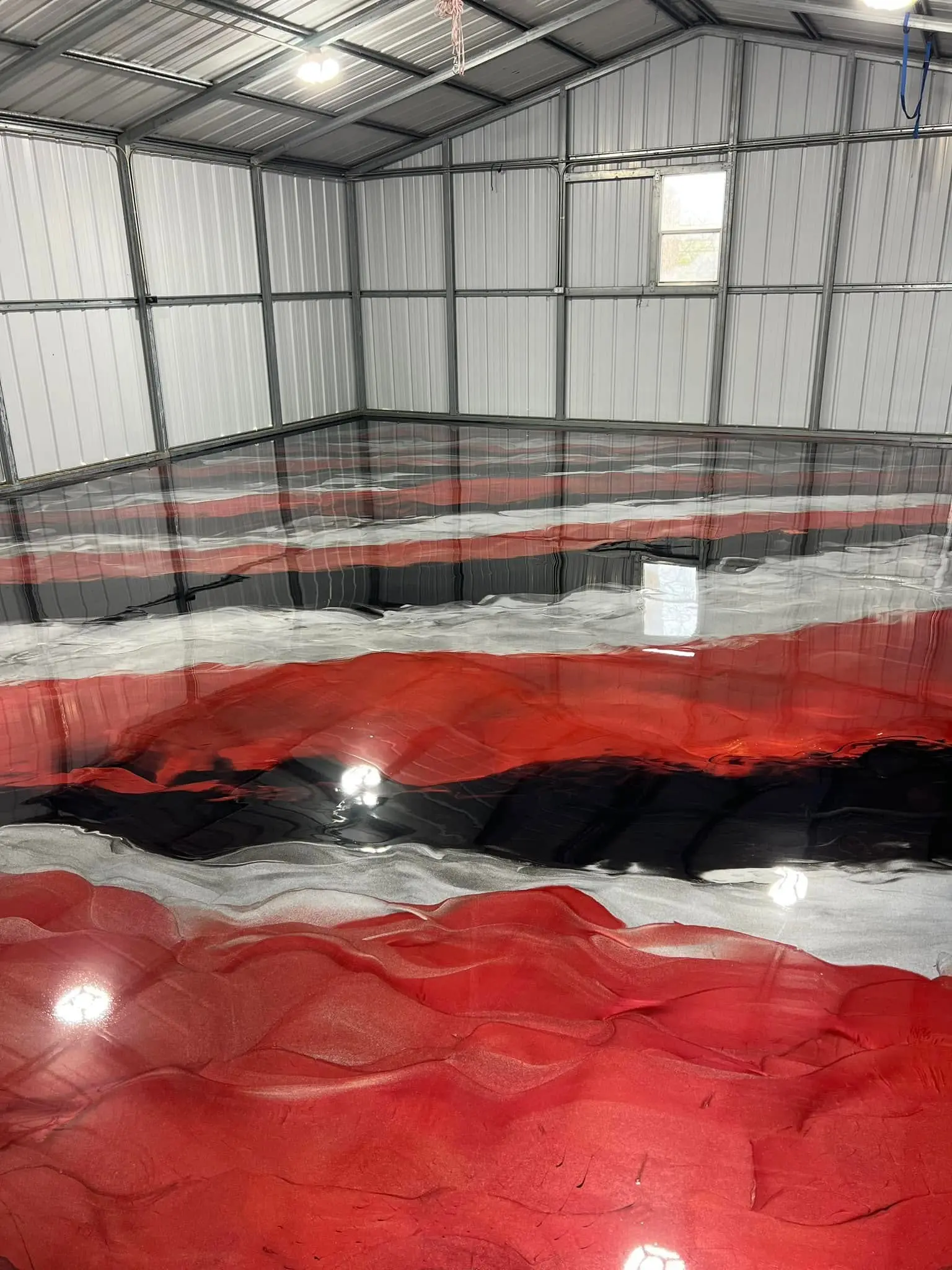 Star Spangled Epoxy warehouseflooring project