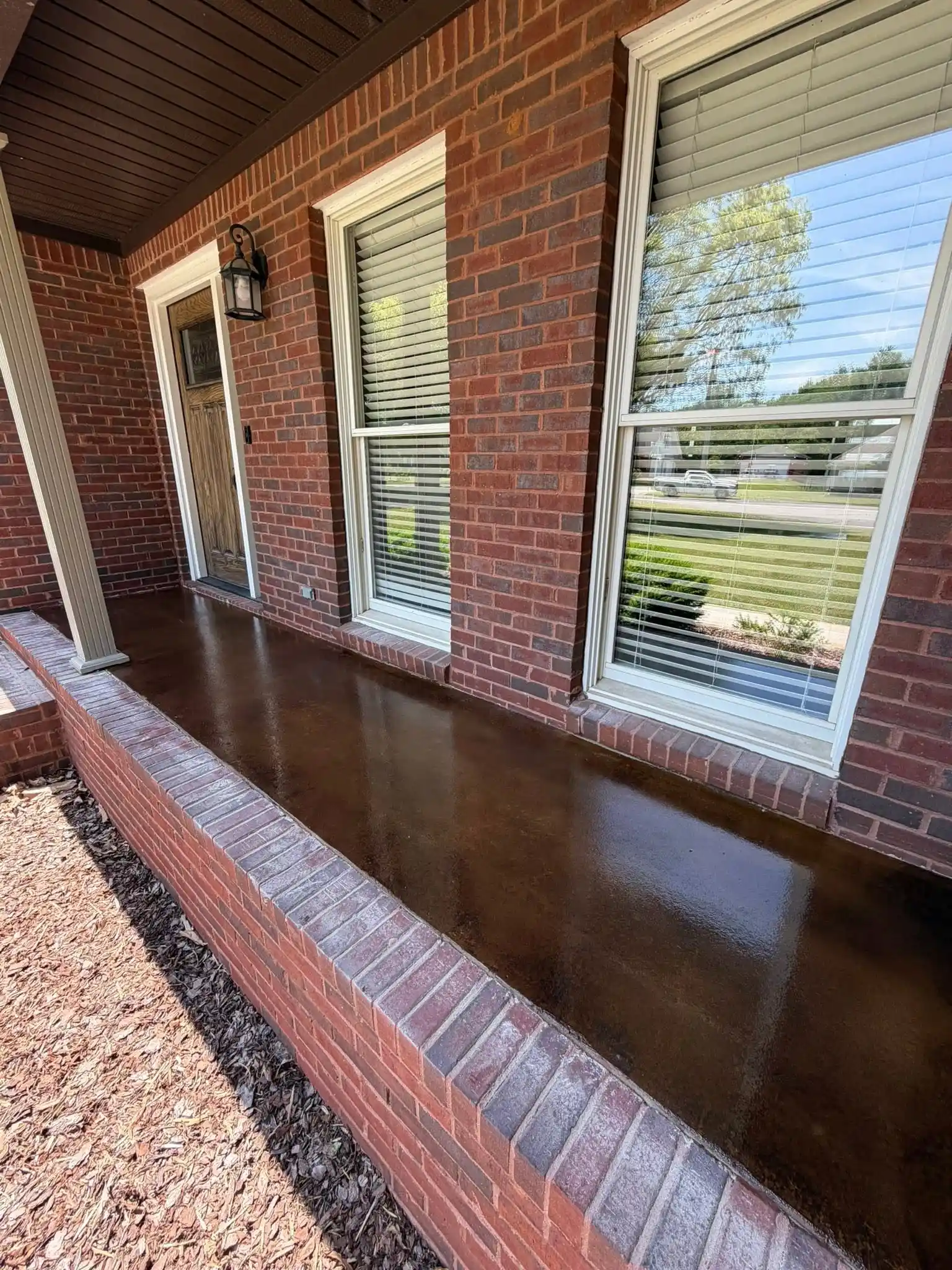 Star Spangled Epoxy concrete staining project